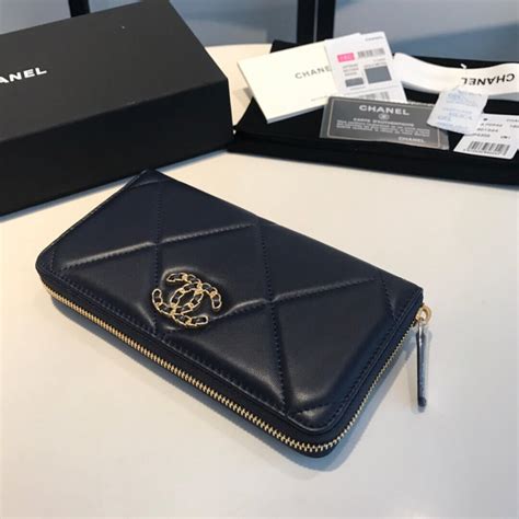 chanel men's wallet|Chanel long zipped wallet.